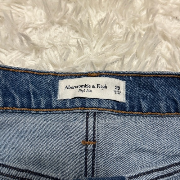 Abercrombie & Fitch Blue Denim Skirt Abercrombie Denim Studded Mini Skirt - Picture 4 of 6
